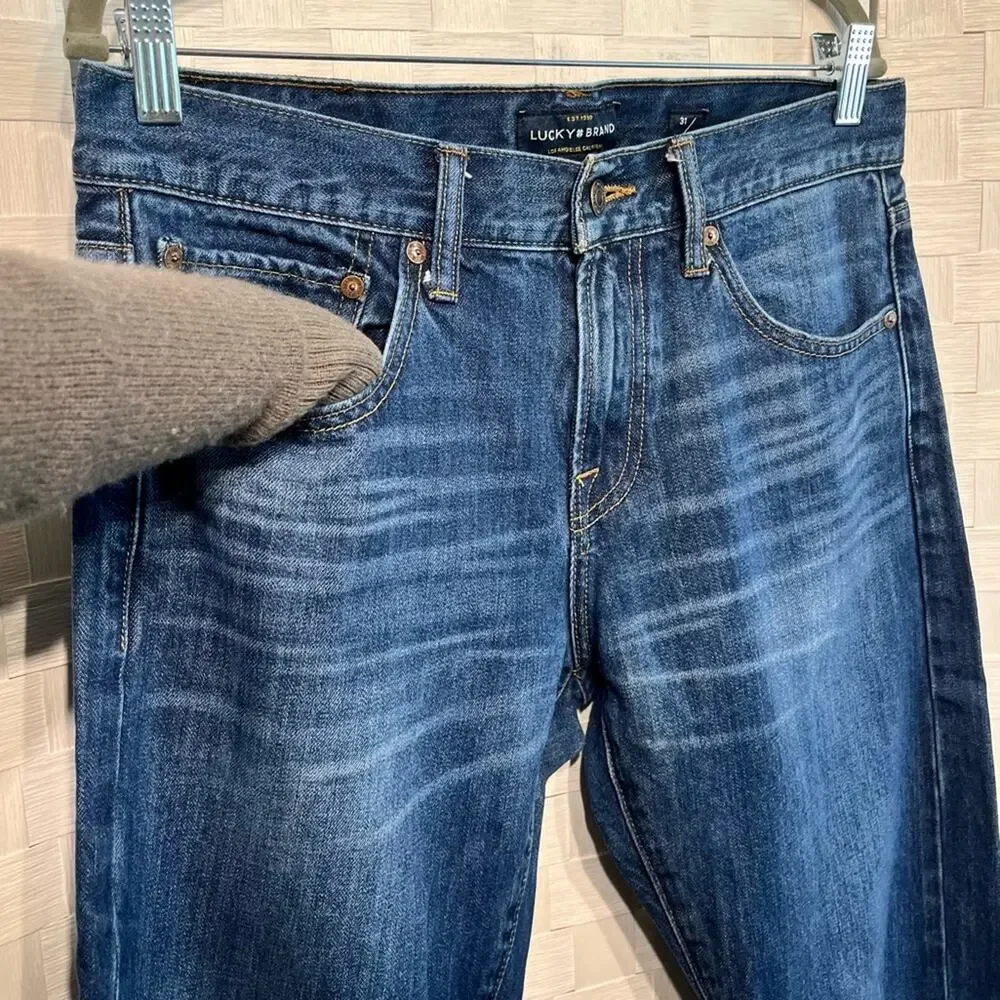 Lucky Brand Men’s 110 Skinny Dark Wash Cotton Blend Jeans Size 31/32 - Picture 3 of 15